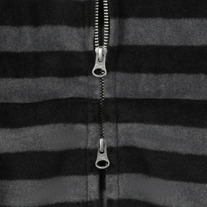 LSC Logo Stripe Fleece 2-way Hoodie Zip-up Black