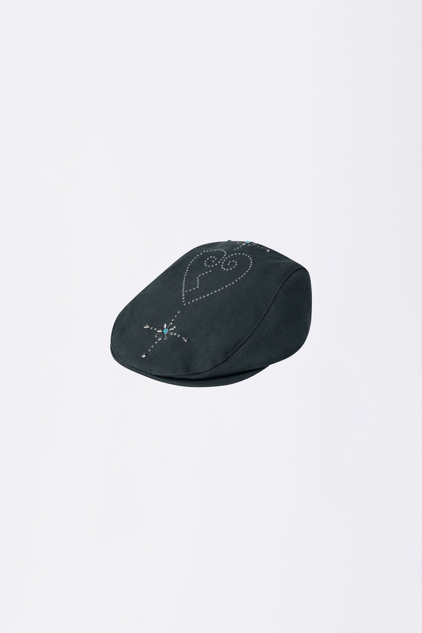 Boho Stud Hunting Cap Charcoal