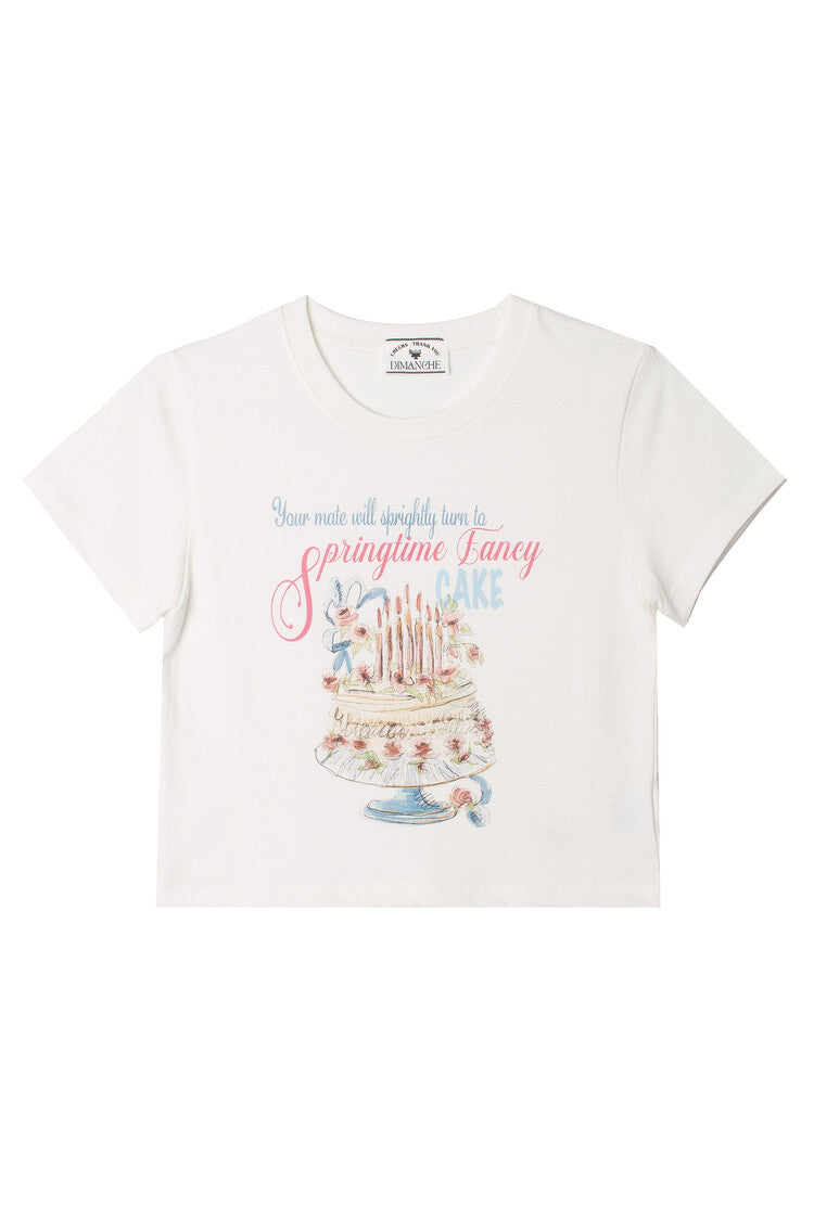CAKE CROP T-SHIRT (WHITE)
