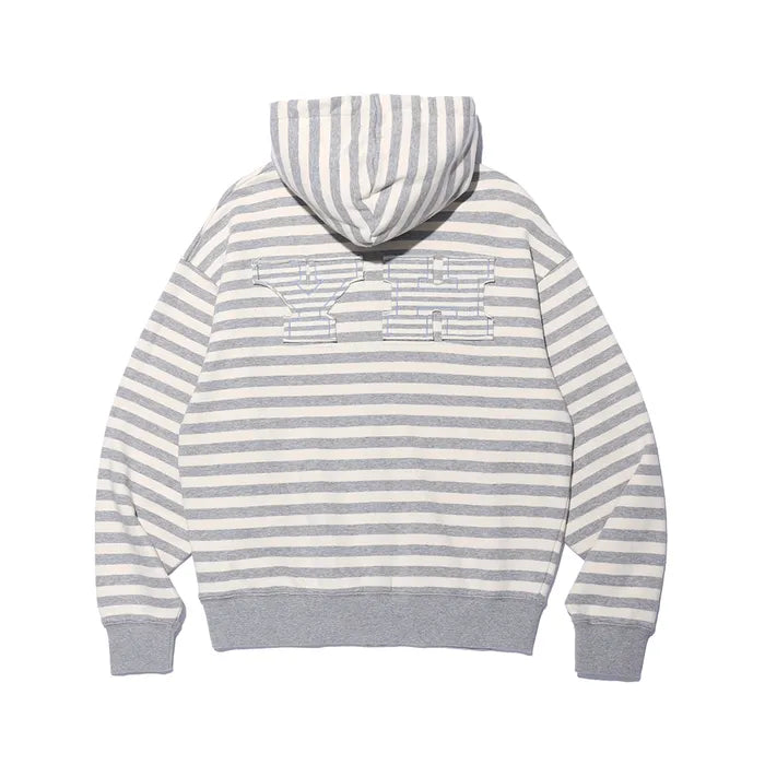 I LOVE APPLIQUÉ HOOD ZIP-UP_MELANGE GREY