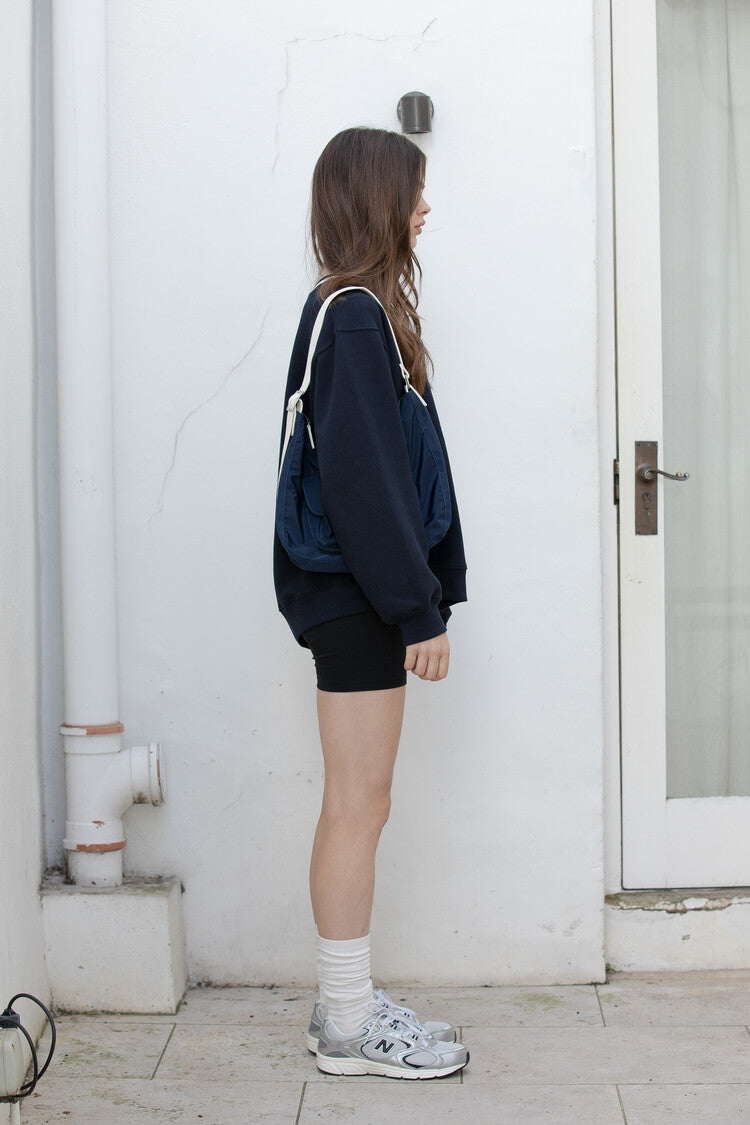 SPORTY OVERSIZE SWEATSHIRT (NAVY)