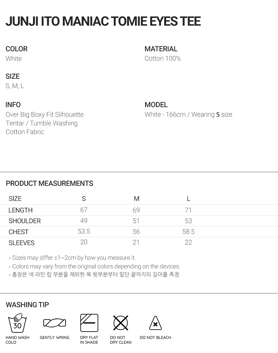 JUNJI ITO MANIAC TOMIE EYES TEE_WHITE