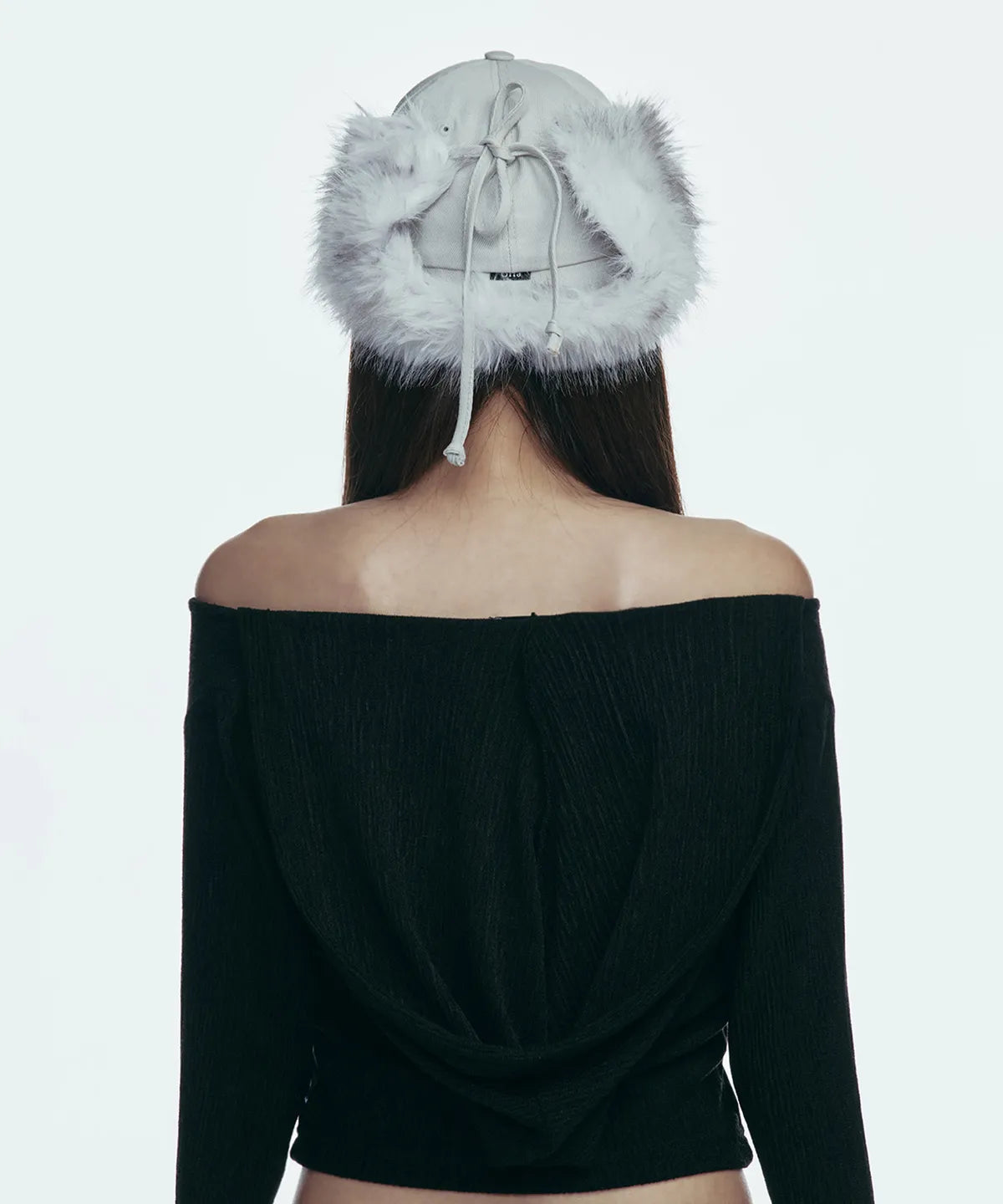 GILA ARCHIVE FAUX FUR HOTFIX LOGO EARFLAP CAP_GREY