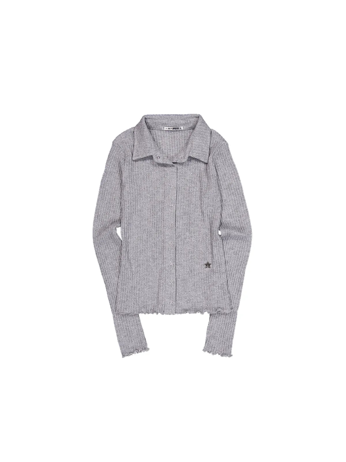 SETUPEXE SNAP GOLGI SHIRT / MELANGE GRAY