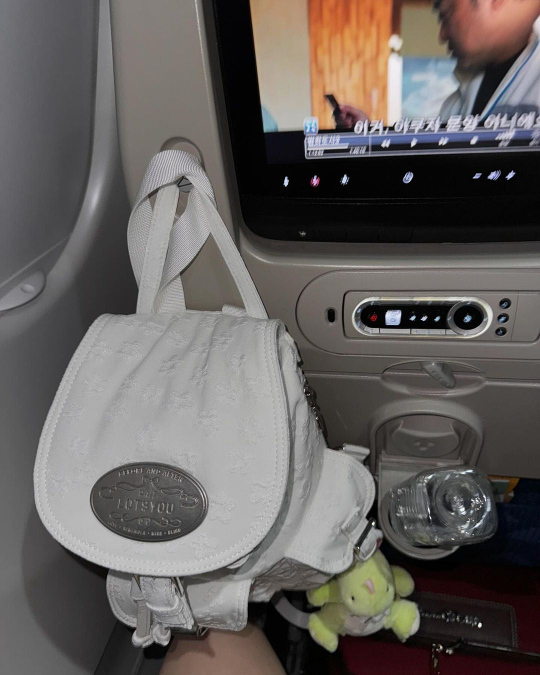 [權恩妃同款🎀] lotsyou Nostalgia Chubby Backpack - White