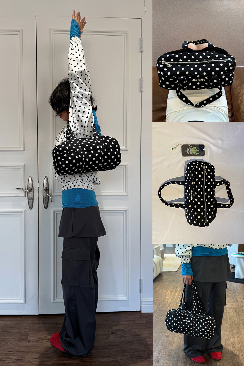 NANACREW MINI DUFFLE BAG - POLKA DOT