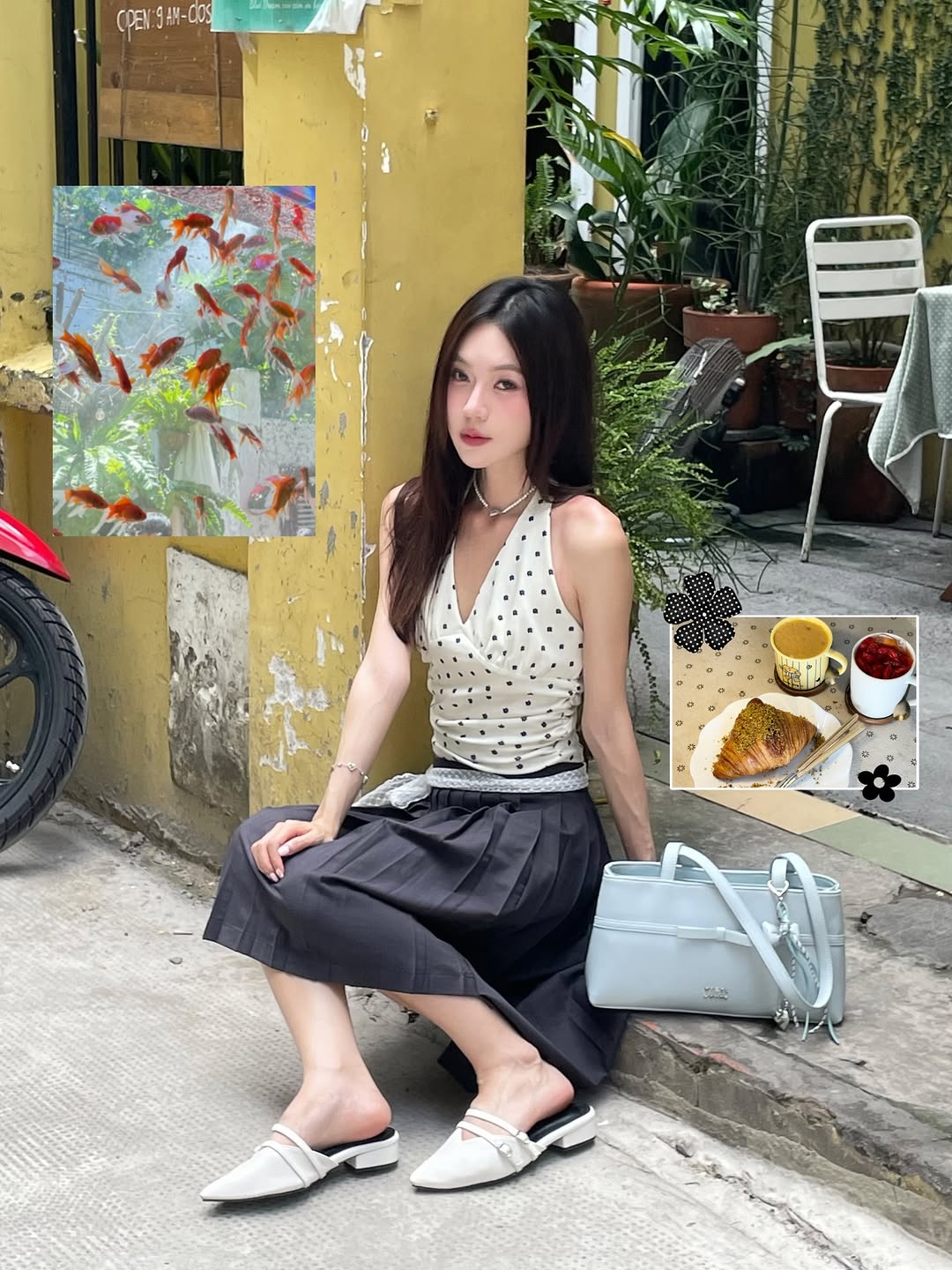 [獨家代理🎀] Daisy Muse Ballerina Shoulder Bag - Light Blue