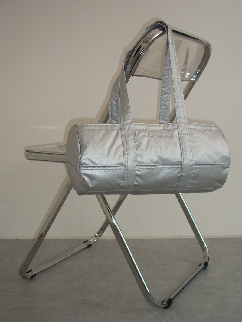 NANACREW MINI DUFFLE BAG - CRINKLE SILVER