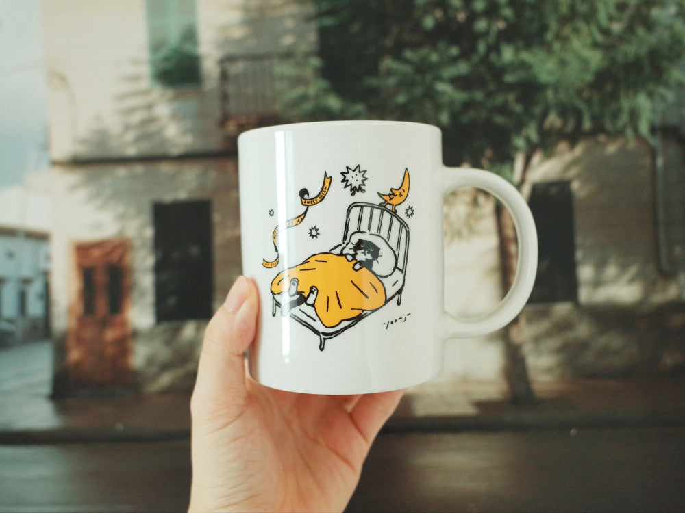 韓國文創 chocolateye good night  mug cup 350ml - made in Korea (by Yeonju Choi)