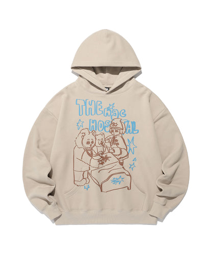 niceghostclub HOSPITAL HOODIE [BEIGE]