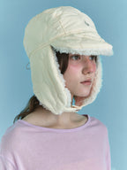 POESIEDAME PADDING EARFLAP HAT IN CLOVER BUTTER