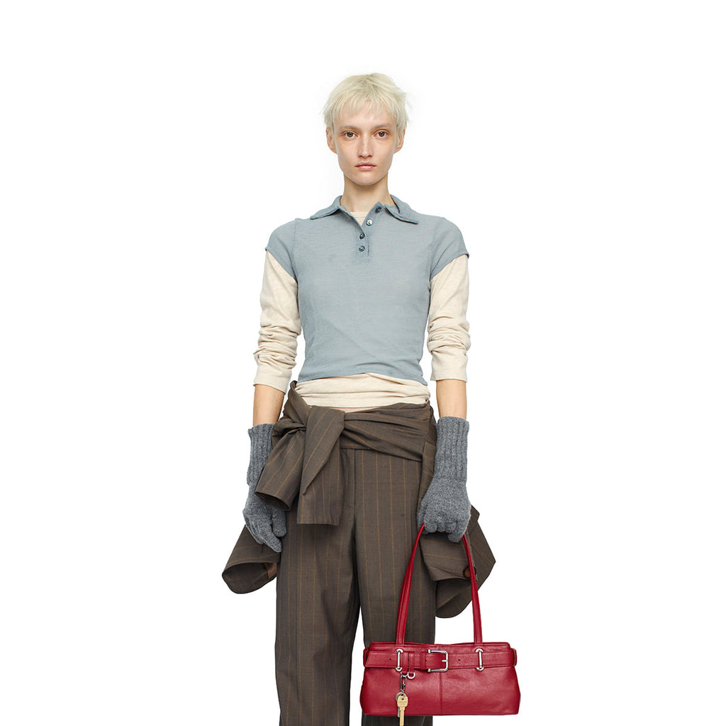 OSOI SHOULDER BROCLE MINI / PLUM RED