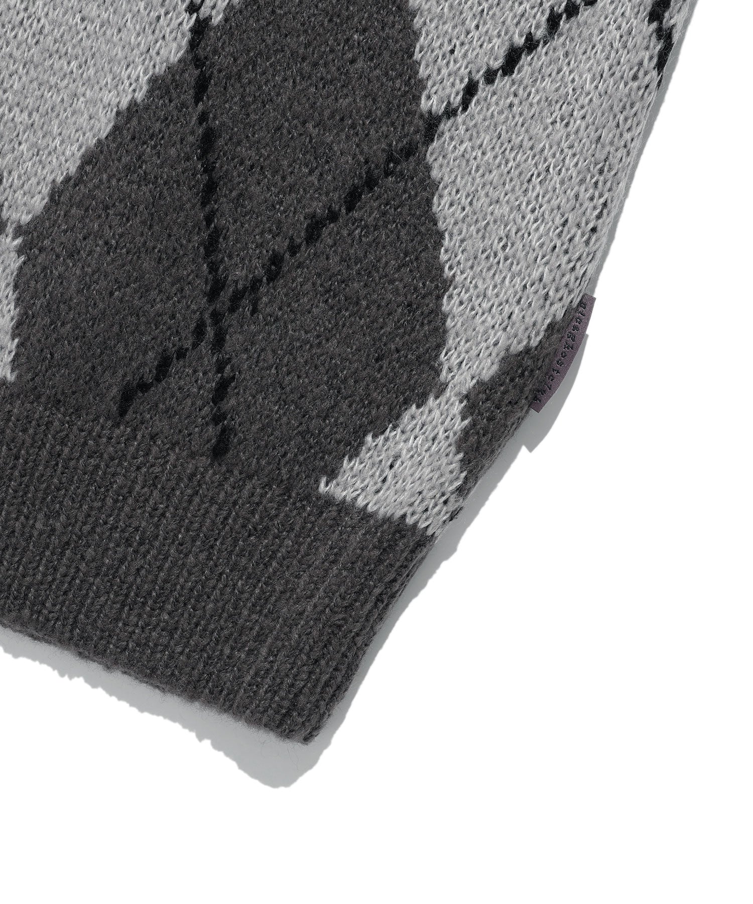 niceghostclub LITTLE GHOST ARGYLE KNIT
[CHARCOAL]