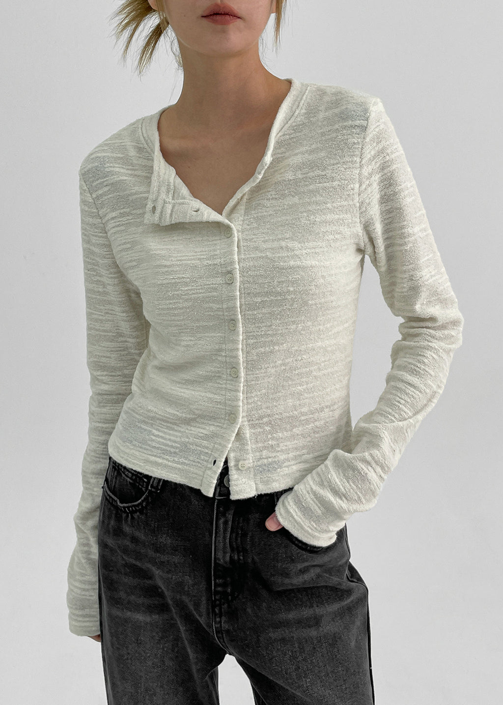 韓國製造 Tweed Cardigan / Cream