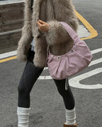 [FOR APPEAL] CARRY LIGHT HOBO BAG_LEOPARD PINK