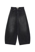 DEINET BALLOON FIT DENIM JEANS IN BLACK