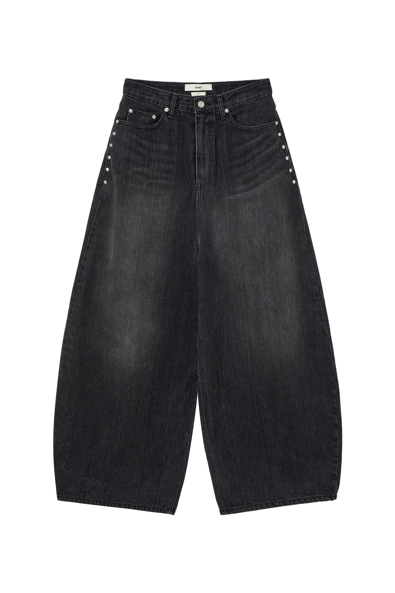 DEINET BALLOON FIT DENIM JEANS IN BLACK
