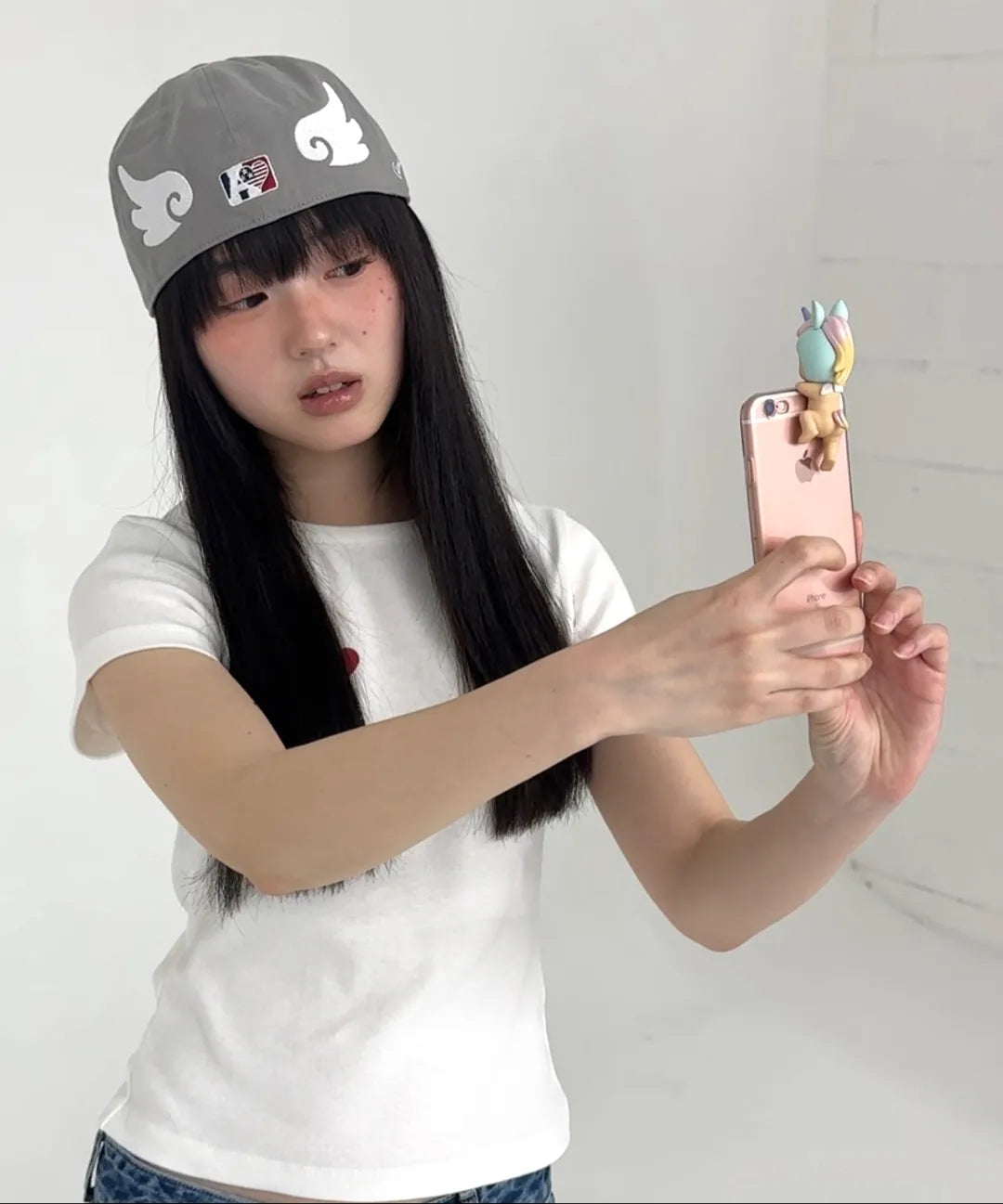 AE SYMBOL ANGEL WING CAP [GREY]