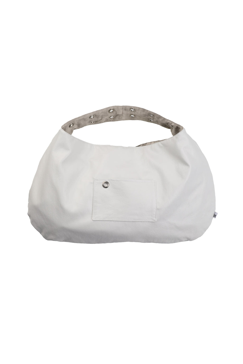 DEPC EYELET LEATHER BAG - LARGE (WHITE)