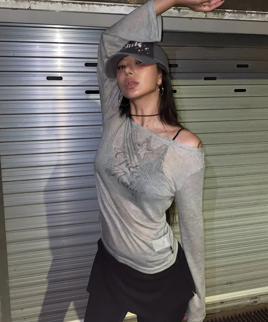 GILA ARCHIVE STAR WING SHEER LONG SLEEVE_GY