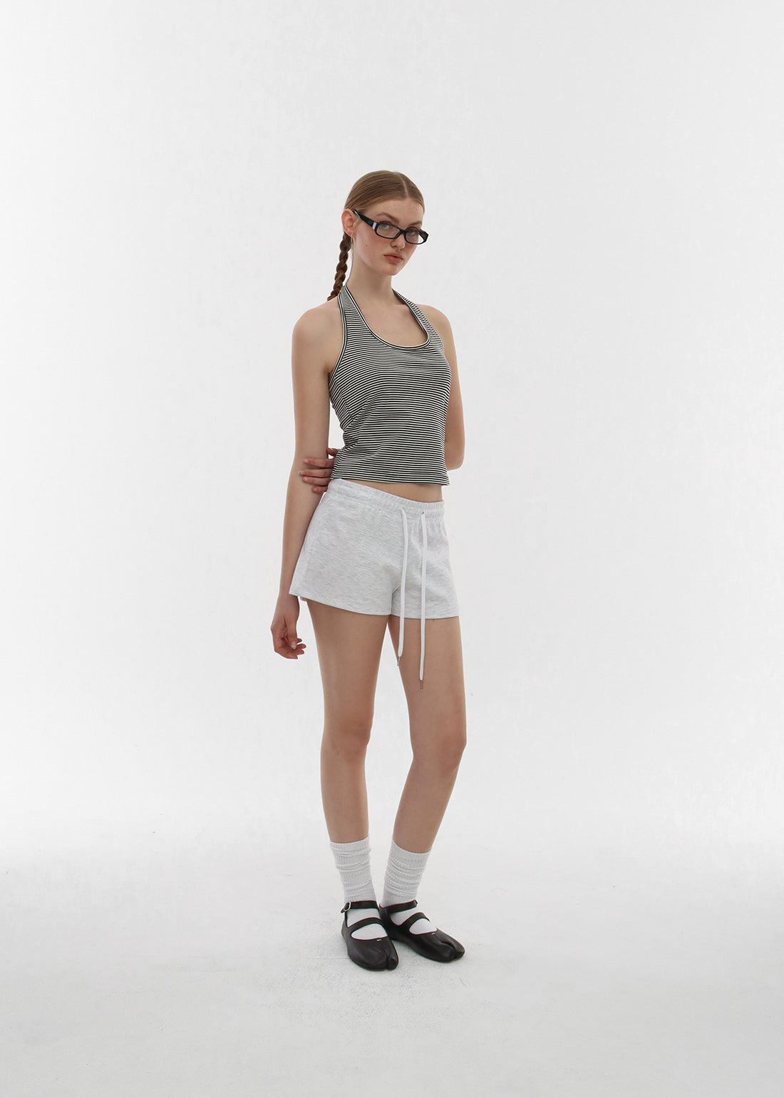 [韓國銷量破千][B-BASIC] Summer Stripe Halter Neck Top / 2colors