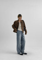 [WARM♨️] 韓國製造 Heating Wide Denim - S/M/L