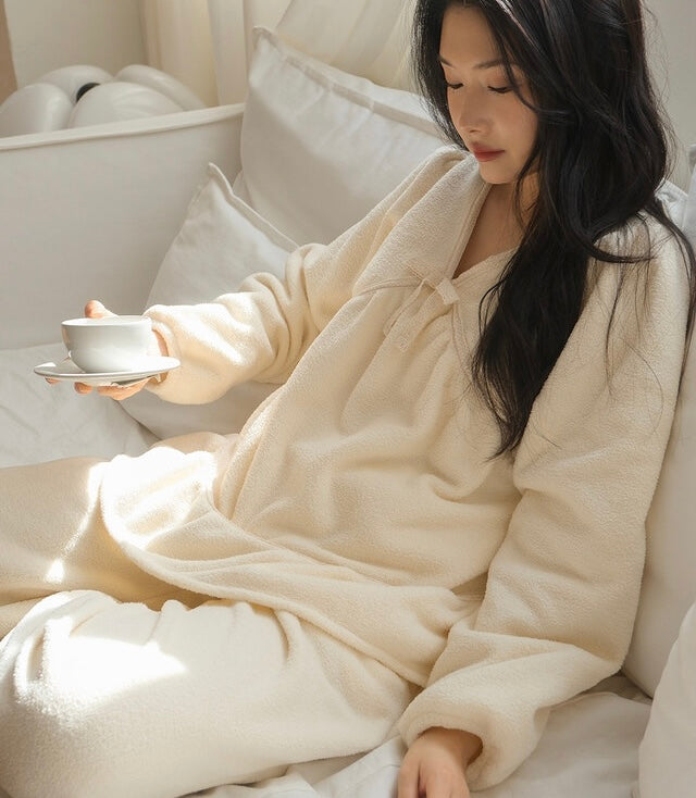 J'eu Rowney Lace Sleeping Pajama Set 4colors