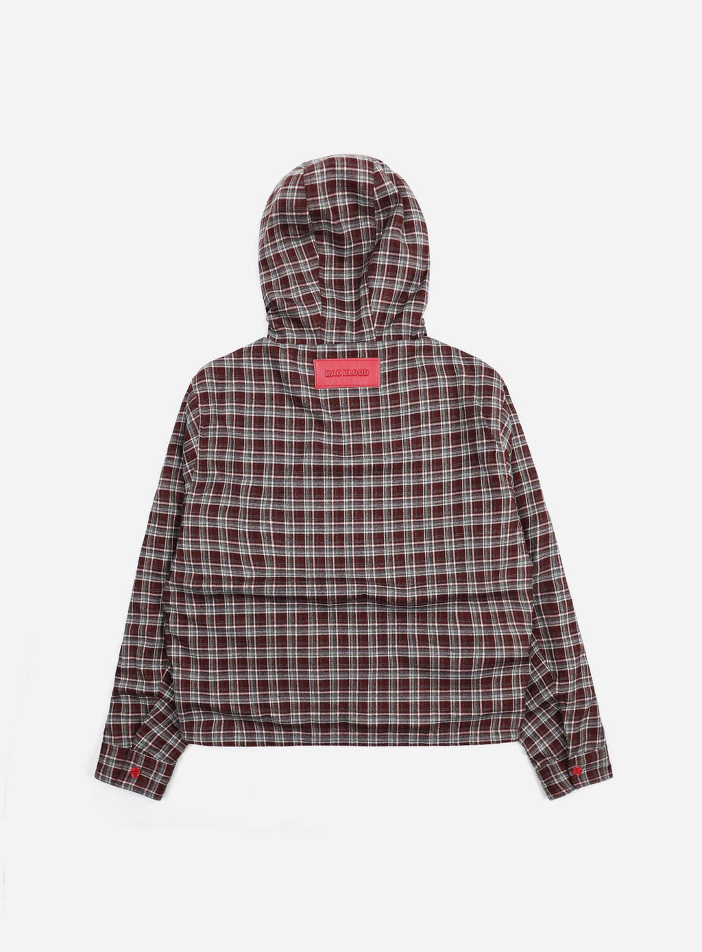 BADBLOOD Reversible Hoodie Windbreaker / Check Red