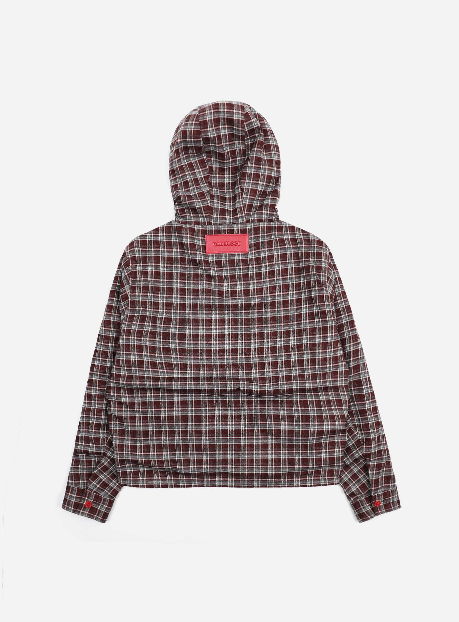 BADBLOOD Reversible Hoodie Windbreaker / Check Red