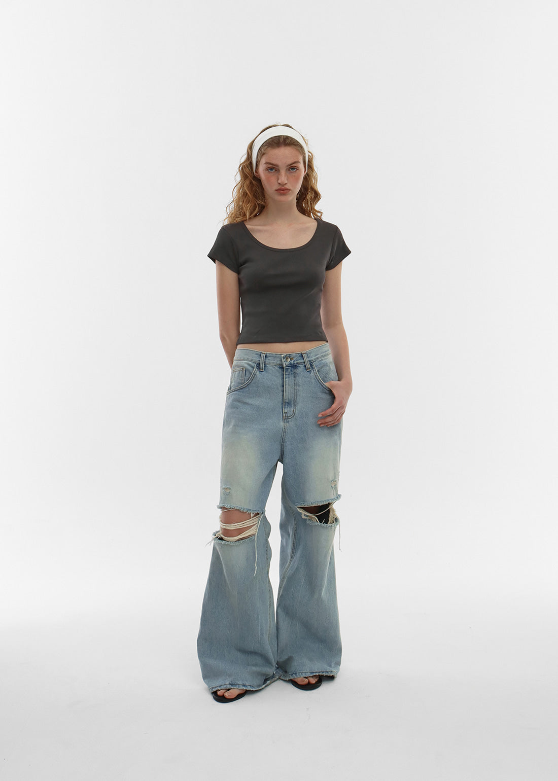 [韓國銷量破千][B-BASIC] Cool Standard U Neck Tee / 4colors