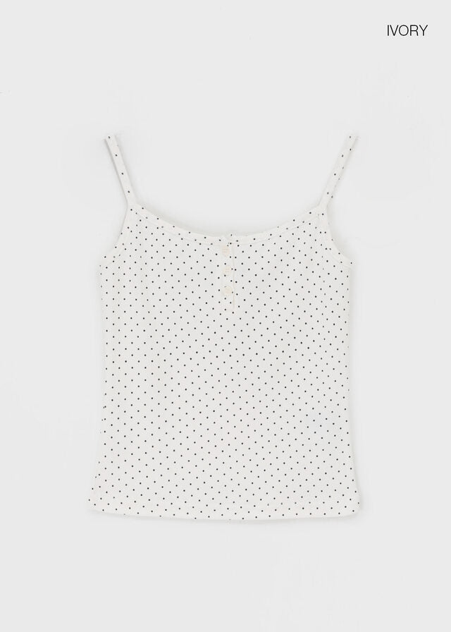 [韓國製造🇰🇷] Dot Henry Neck Tank Top / 2colors