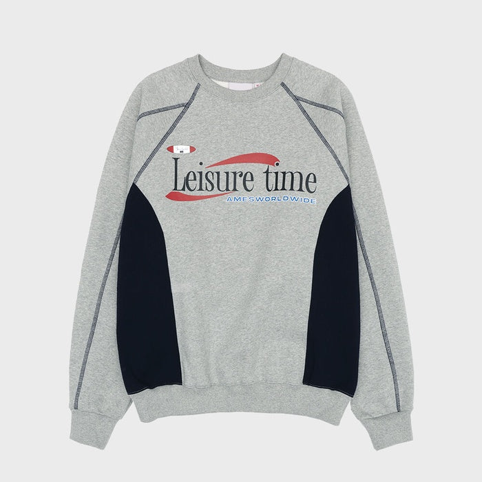 Ames-Worldwide LEISURE TIME LOGO SWEATSHIRT GREY