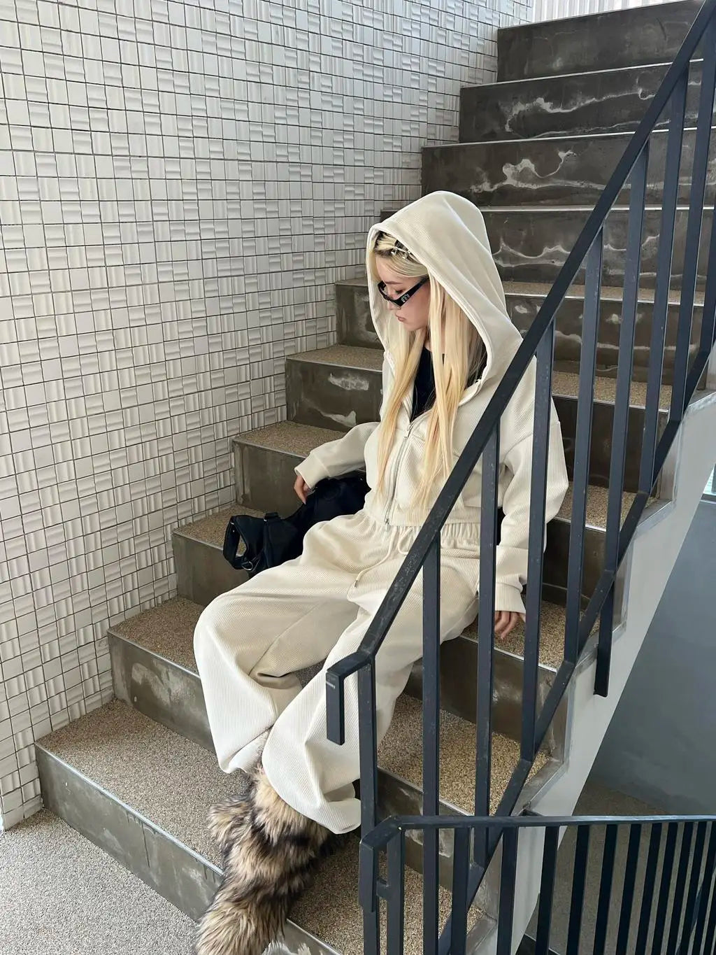 [WARM♨️] 韓國製造 Corduroy Mink Set / Cream