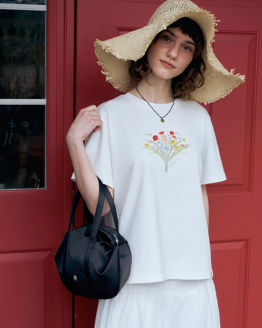 Heeari Aurora Shirring Duffel Mini Bag / black