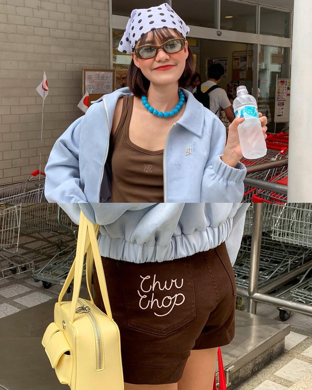 PU Roundy Shoulder Bag / yellow butter