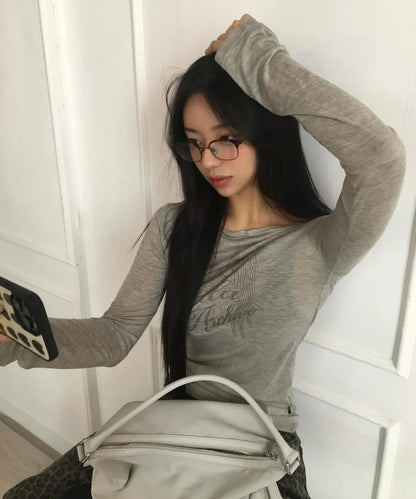 GILA ARCHIVE STAR WING SHEER LONG SLEEVE_GY