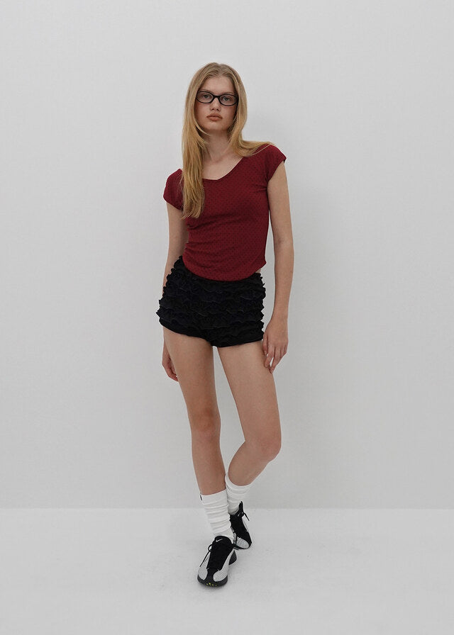 [韓國製造🇰🇷] Printy Tiered Banding Shorts / 3colors