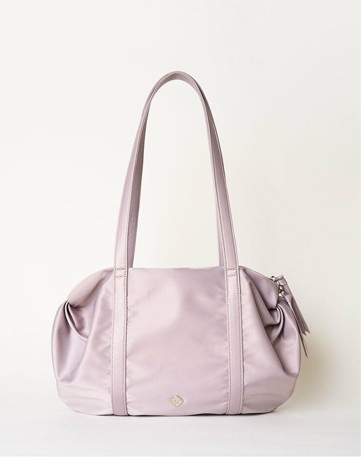 Heeari Aurora Shirring Duffle Bag - lilac