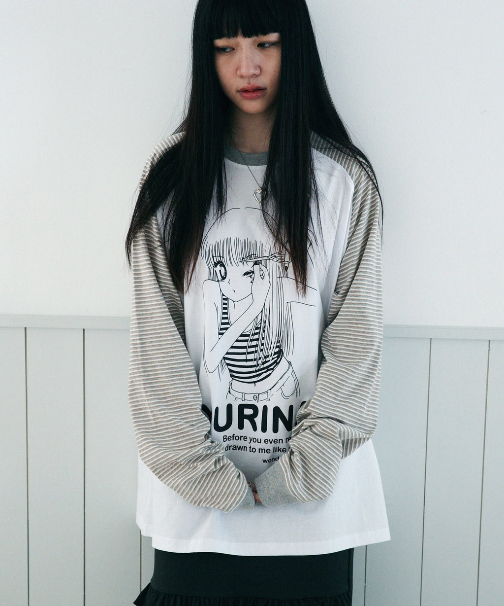 WONDERVISITOR YURINA RAGLAN LS-T / WHITE