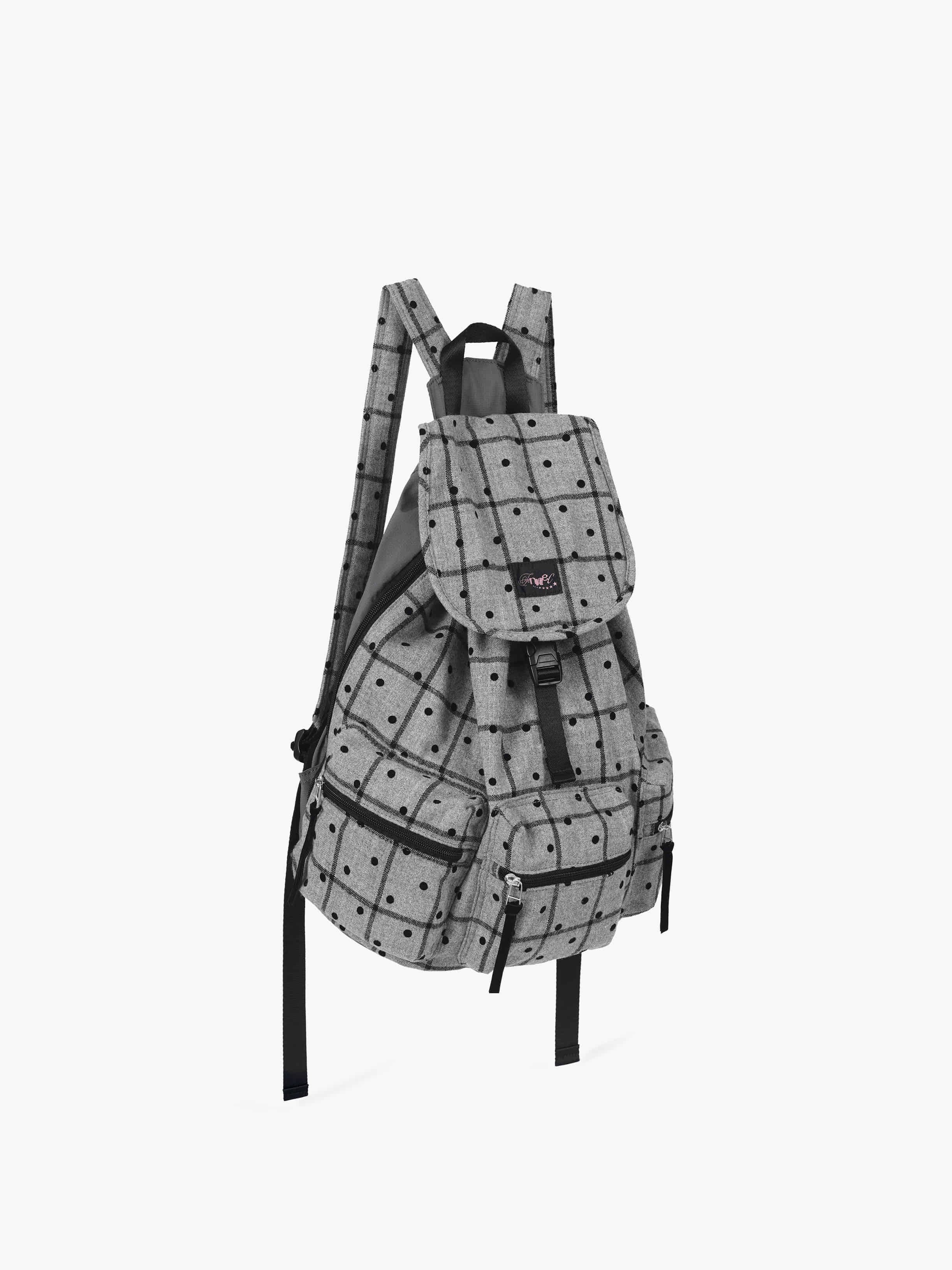 BERRY POCKET BACKPACK LARGE - DOT GREY