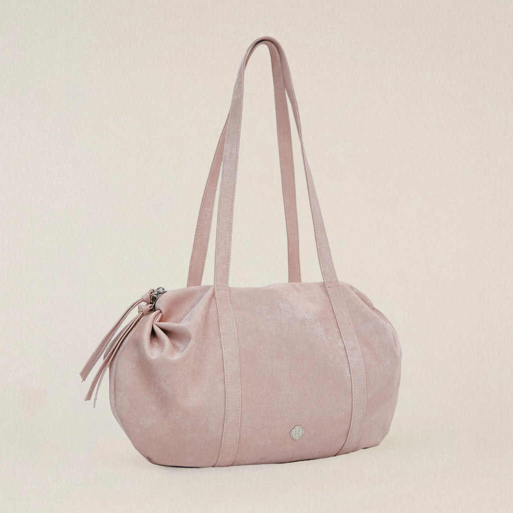 Heeari Aurora Shirring Duffel Bag - Glossy Pink