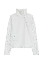 hugyourskin Flower button pola top (White)