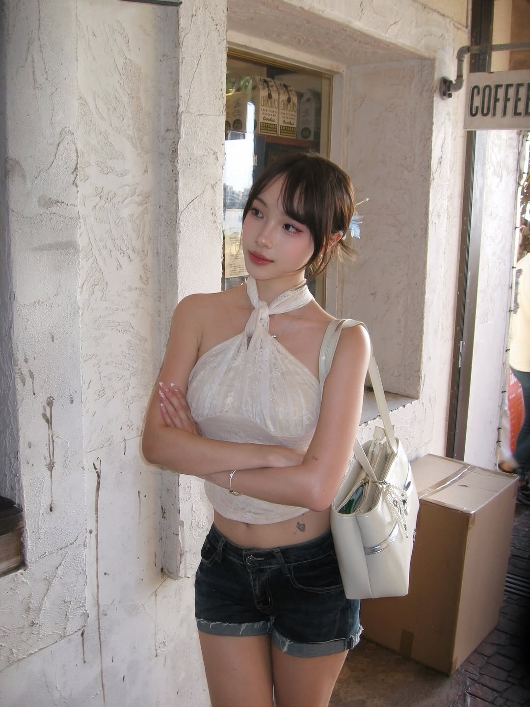 [香港現貨✨] [獨家代理🎀] Daisy Muse Ballerina Shoulder Bag - White Silver