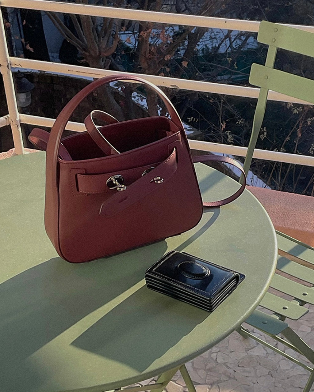 [100%牛皮] THE OFTN TILT / BURGUNDY S