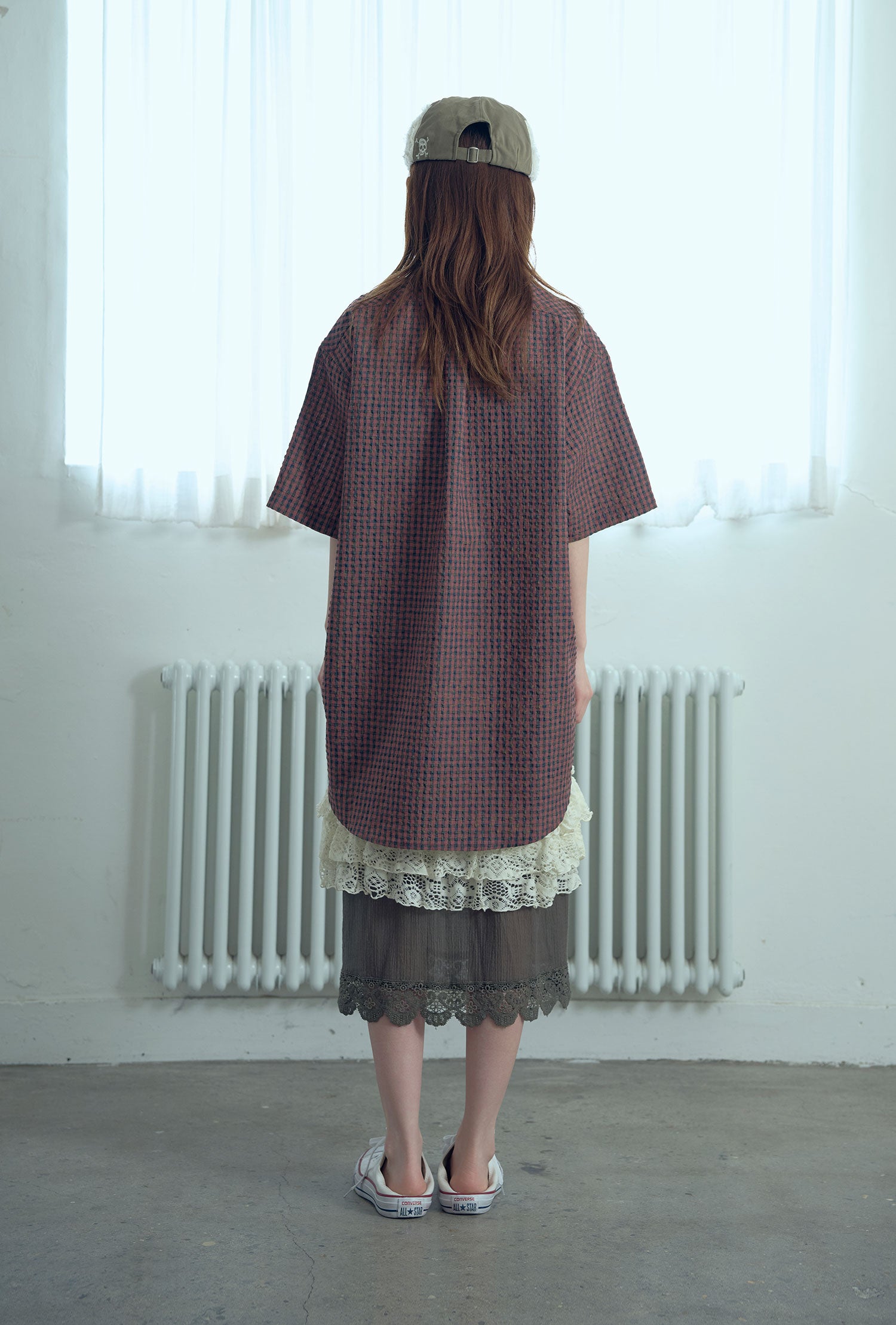 niceghostclub tornado star check big big half shirt [2colors]