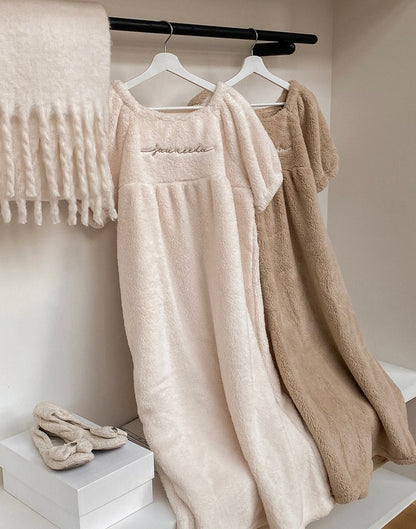 [韓國售出3000+⭐️] J'eu Teddy Short Sleeve Sleeping Dress Pajamas 2colors