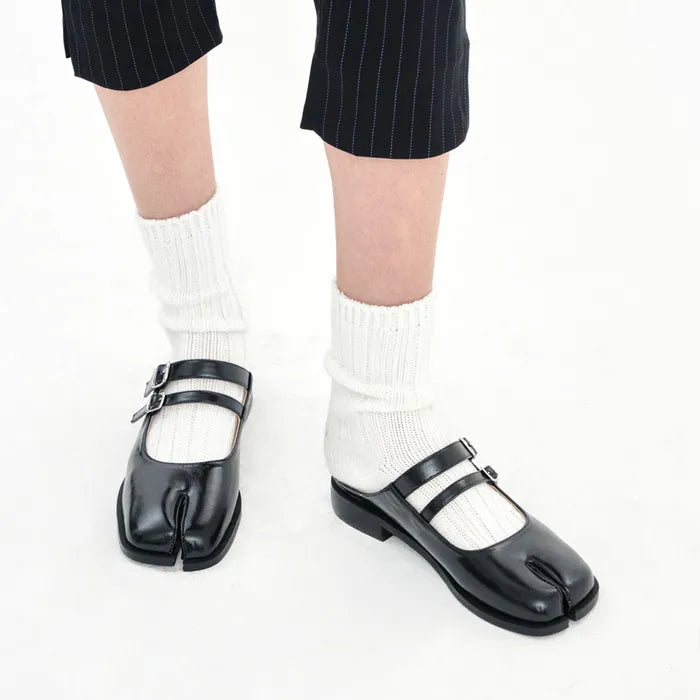 PAES Double Buckle Mule - Black