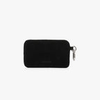 FINDKAPOOR FLOWER STUD FLAT POUCH - SUEDE BLACK