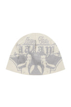 AAKAM Vintage Graphic Jacquard Beanie (White)