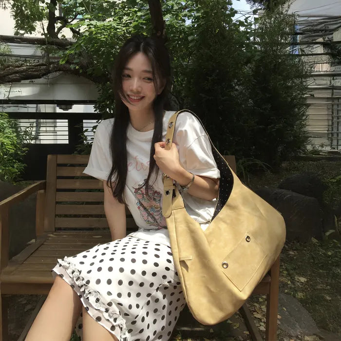 LETERIE BUCKLE REVERSIBLE SHOULDER BAG_4COLORS